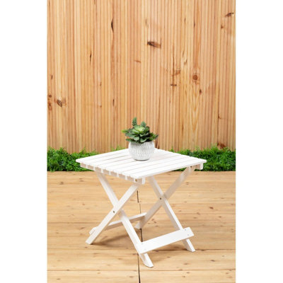 Interiors by Premier White Folding Table Small Folding Table, Easy to Clean Wooden Folding Table, Space-saver Fold-out Table