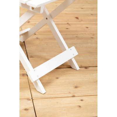 Interiors by Premier White Folding Table Small Folding Table, Easy to Clean Wooden Folding Table, Space-saver Fold-out Table