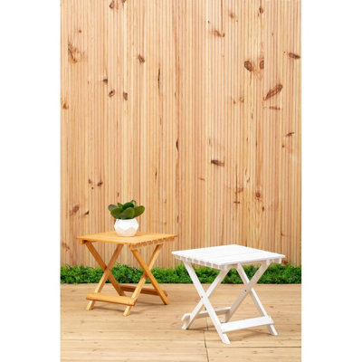 Interiors by Premier White Folding Table Small Folding Table, Easy to Clean Wooden Folding Table, Space-saver Fold-out Table