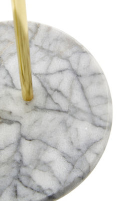 Interiors by Premier White Marble And Brass Kitchen Roll Holder
