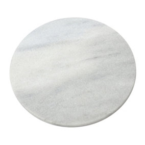 Interiors by Premier White Marble Lazy Susan, Non-slip Base Small Marble Lazy Susan, Easy to Clean White Marble Susan
