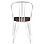 Interiors by Premier White Metal and Elm Wood Arm Chair, Accent Dining Arm Chair, Wooden Living Room Chair for Home, Lounge
