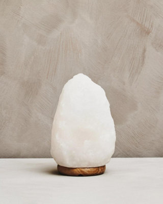 Interiors by Premier White Natural Salt Lamp, Reduce Stress, Decor Salt Lamp, Hassle-free Care Natural Lamp