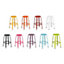 Interiors by Premier White Powder Coated Metal Disc Stool
