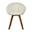 Interiors by Premier White Rattan Indoor chair with Wood legs Finish, Artistic Faux Chair for Living Room, Outdoor Chair