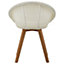 Interiors by Premier White Rattan Indoor chair with Wood legs Finish, Artistic Faux Chair for Living Room, Outdoor Chair