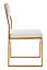 Interiors by Premier White Velvet Dining Chair, Space-Saving Dining Chair, Indoor Dining Accent Chair for Living Room