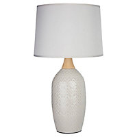 Interiors by Premier Willow Grey Ceramic Table Lamp