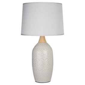 Interiors by Premier Willow Grey Ceramic Table Lamp