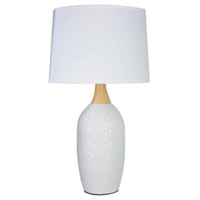 Interiors by Premier Willow White Ceramic Table Lamp