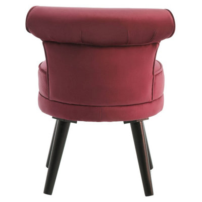 Interiors by Premier Wine Velvet Chair, Enchanting Sleep Swivel Chair, Easy to Assemble Accent Chair, Comfy Office Chair