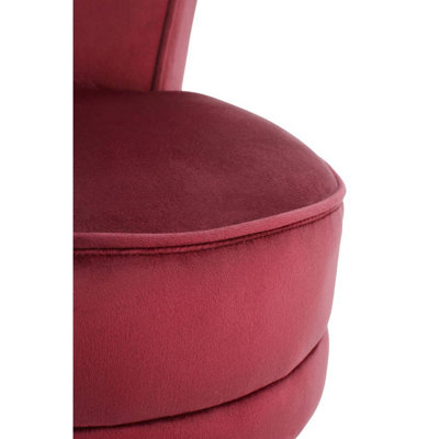 Interiors by Premier Wine Velvet Chair, Enchanting Sleep Swivel Chair ...