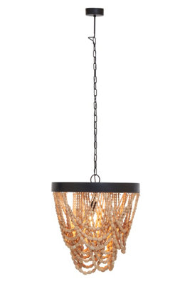 Interiors by Premier Wood Bead Chandelier