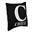 Interiors by Premier Words 'Chill' Black Cushion