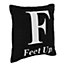Interiors by Premier Words 'Feet Up' Black Cushion