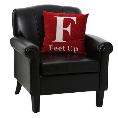 Interiors by Premier Words 'Feet Up' Red Cushion