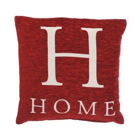 Interiors by Premier Words 'Home' Red Cushion