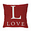 Interiors by Premier Words 'Love' Red Cushion