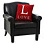 Interiors by Premier Words 'Love' Red Cushion
