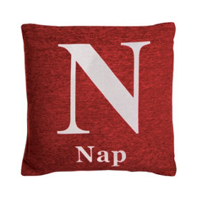 Interiors by Premier Words 'Nap' Red Cushion