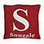 Interiors by Premier Words 'Snuggle' Red Cushion