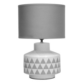Interiors by Premier Wylie White Ceramic Table Lamp