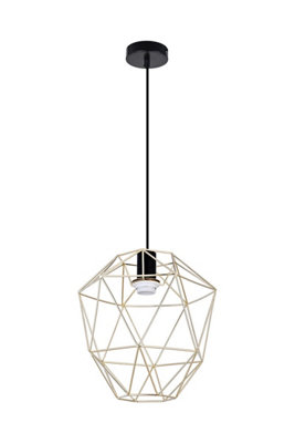 Interiors by Premier Wyra Champagne Gold Pendant Light