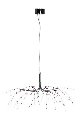 Interiors by Premier Xavia Purple and Clear 8 Light Ceiling Light