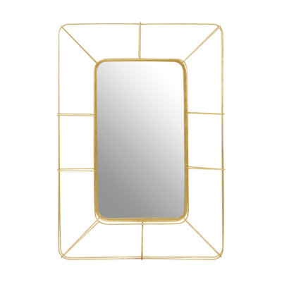 Interiors by Premier Yaxa Wall Mirror Faux Gold Foil