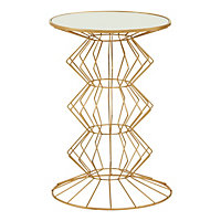 Interiors by Premier Yaxi Gold Finish Frame Table