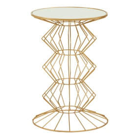 Interiors by Premier Yaxi Gold Finish Frame Table