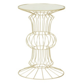 Interiors by Premier Yaxi Light Gold Finish Frame Table