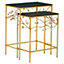 Interiors by Premier Yaxi Set Of 2 Tables With Black Wooden Top