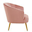Interiors by Premier Yolanda Pink Velvet Chair