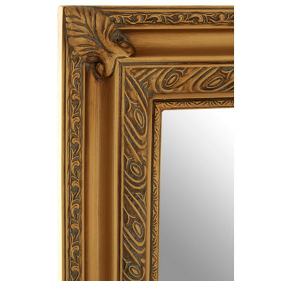 Interiors by Premier Zelma Gold Finish Wall Mirror