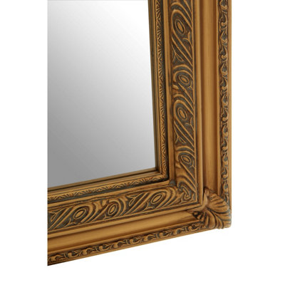Interiors by Premier Zelma Gold Finish Wall Mirror