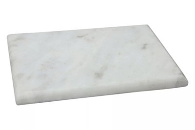 Interiors by Premier Ziarat White Marble Chopping Board, High-Quality Cutting Board, Stain-Resistant Cutting Marble Board