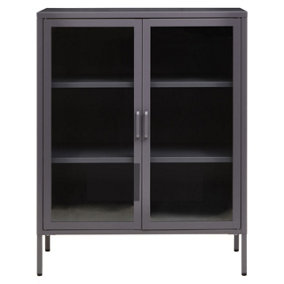 Interiors By Premir Two Door Black Cabinet, Versatile Storage Bedroom Cabinet, Easily Maintained Cabinet With Adjustable Shelves