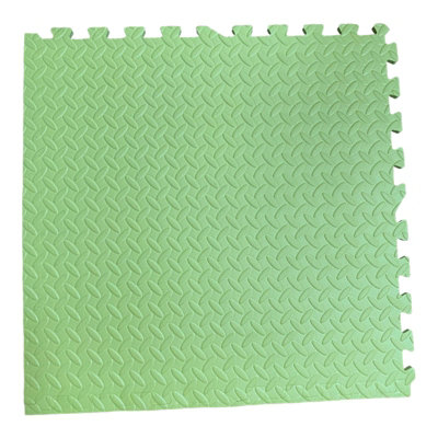 Interlocking EVA Floor Mats Yellow 60cmx60cm Pack of 36 DIY at B&Q