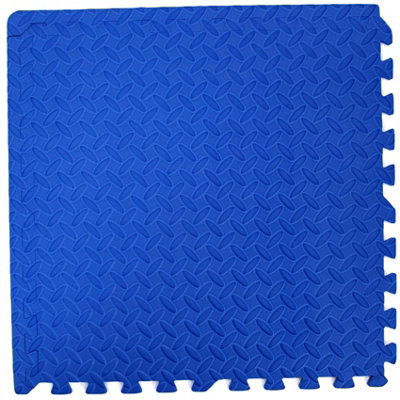 Interlocking EVA Gym Yoga Mats in Blue Anti-Fatigue Soft Foam Exercise Play Floor Tiles