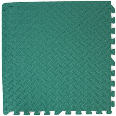 Interlocking EVA Gym Yoga Mats in Green Anti-Fatigue Soft Foam Exercise Play Floor Tiles