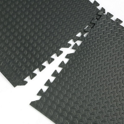 Interlocking Gym Floor Mat Tiles Soft Smooth EVA Foam Yoga Kids Play ...