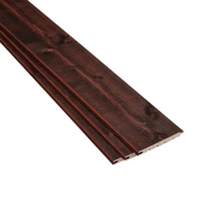 Internal Cladding Rustic For Walls & Ceilings Cherry (L) 2.4m (W) 120mm (T) 12mm Pack of 112 Pieces (14 bundles)