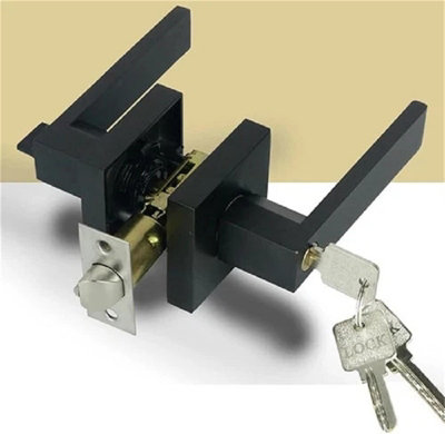 Internal Door Lever Handle Set with Latch and Keys Bathroom and Bedroom ...