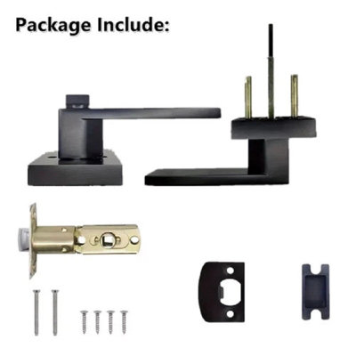 Internal Door Lever Handle Set with Latch and Keys Bathroom and Bedroom ...