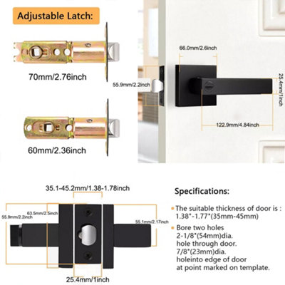 Internal Door Lever Handle Sets Latch Bathroom Bedroom Door Lever Lock ...