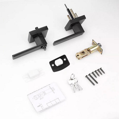 Internal Door Lever Handle Sets Latch Bathroom Bedroom Door Lever Lock ...