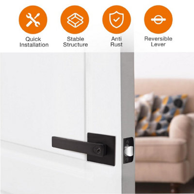 Internal Door Lever Handle Sets Latch Bathroom Bedroom Door Lever Lock ...