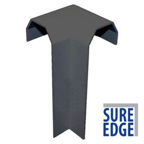 Internal Kerb Corner for Sure Edge Rubber Roofing/Flat Roofing Trims - Anthracite Grey x2