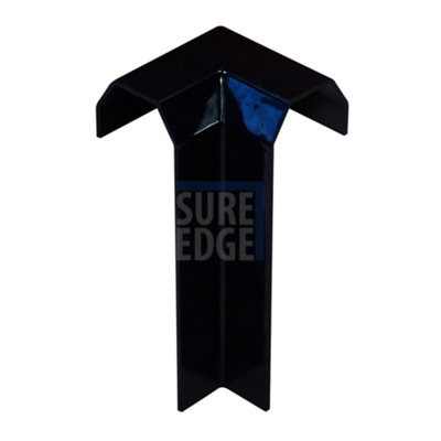 Internal Kerb Corner for Sure Edge Rubber Roofing/Flat Roofing Trims - Black x2